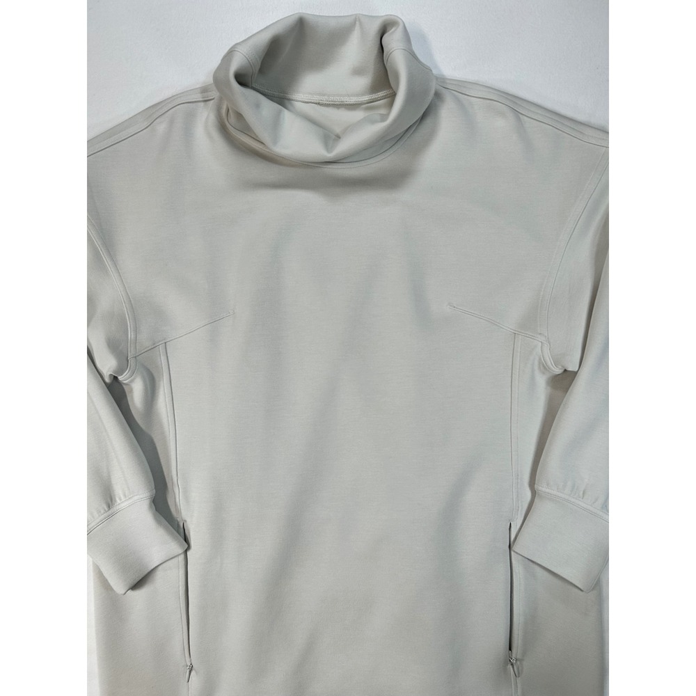 Lululemon AirWrap Pullover Funnel Neck Sweatshirt Bone Beige Size 8 LW3FLGS